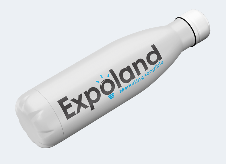 imagen de termo con logo de expoland